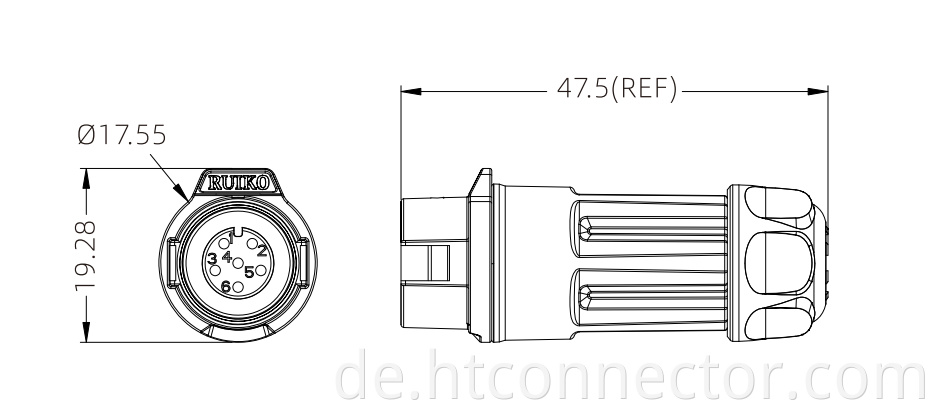 Round waterproof aviation plug